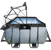 Rechthoekig zwembad met afdekking en frameconstructie