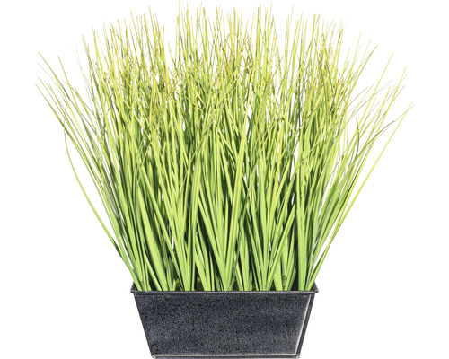 Kunstplant Siergras groen in bak H 30 cm
