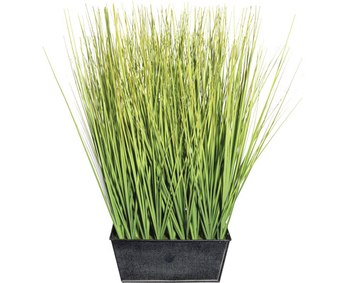 Kunstplant Siergras groen in bak H 46 cm