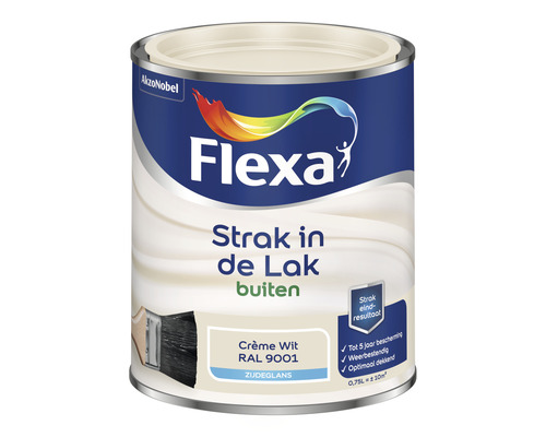 FLEXA Strak in de lak buitenlak zijdeglans RAL 9001 750 ml