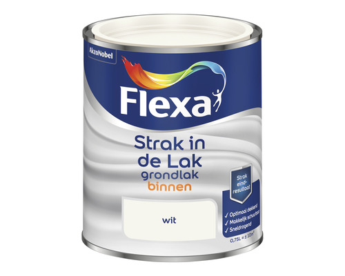 FLEXA Strak in de lak grondlak binnen wit 750 ml Flexa grondverf voor binnen, witte lak, 0,75 liter