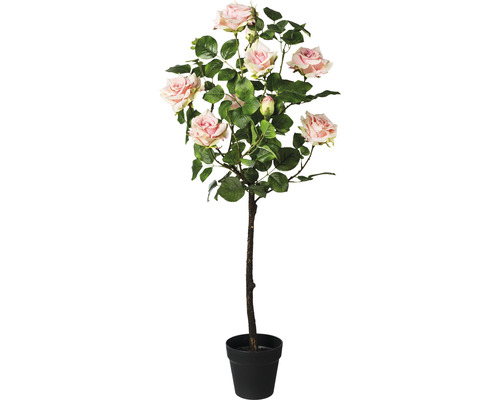 Kunstplant Roos op stam pot in pot H 95 cm