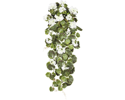 Kunstplant Guirlande geranium wit H 80 cm