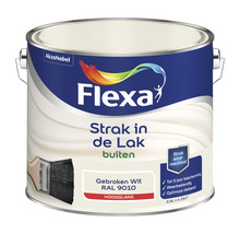 FLEXA Strak in de lak buitenlak hoogglans RAL 9010 2,5 l