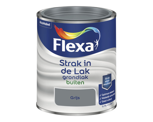 FLEXA Strak in de lak grondlak buiten grijs 750 ml
