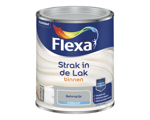 FLEXA Strak in de lak binnenlak zijdeglans betongrijs 750 ml Flexa binnenlak betongrijs zijdeglans in blik