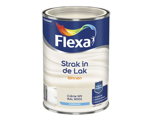 FLEXA Strak in de lak binnenlak zijdeglans RAL 9001 1,25 l