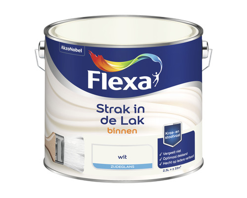 FLEXA Strak in de lak binnenlak zijdeglans wit 2,5 l
