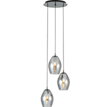 EGLO Hanglamp Estanys 3-lichts nikkel/zwart-thumb-1