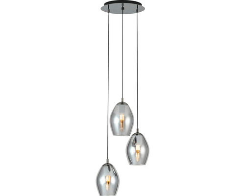 Hanglamp met drie lampen van glas