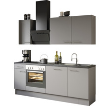 OPTIFIT Keukenblok zonder apparatuur Mats825 basaltgrijs mat 210x60 cm