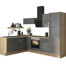 OPTIFIT Hoekkeuken zonder apparatuur Jonte984 antraciet mat 270x60 cm