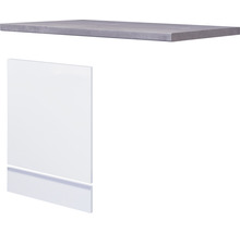FLEX WELL Vaatwasserpaneel inclusief plint en werkblad Varo wit 110x60x86 cm