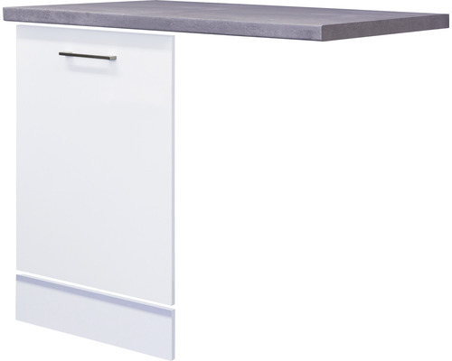 FLEX WELL Vaatwasserpaneel inclusief plint en werkblad Varo wit 110x60x86 cm Keukenkast met werkblad