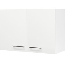 Witte hangkast met twee deuren en handgrepen