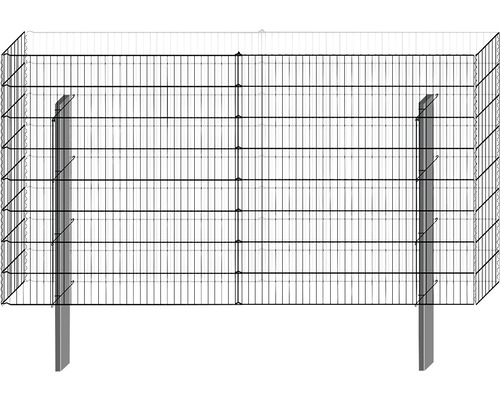 Draadomheining met palen voor erfafscheiding