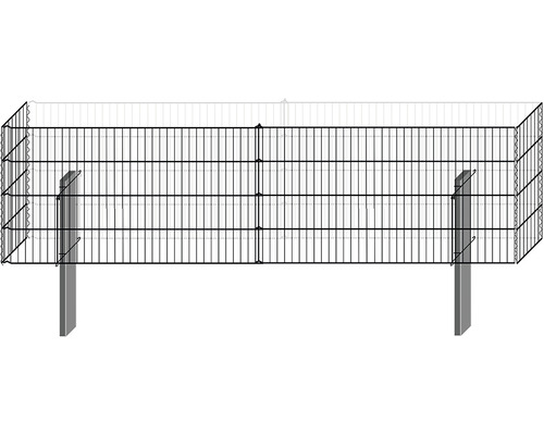 Dubbelstaafmat hek met hekpalen