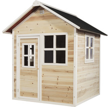 Houten speelhuis met deur en ramen