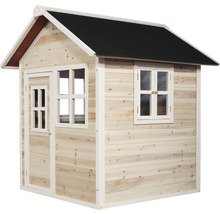 Houten speelhuis met deur en ramen