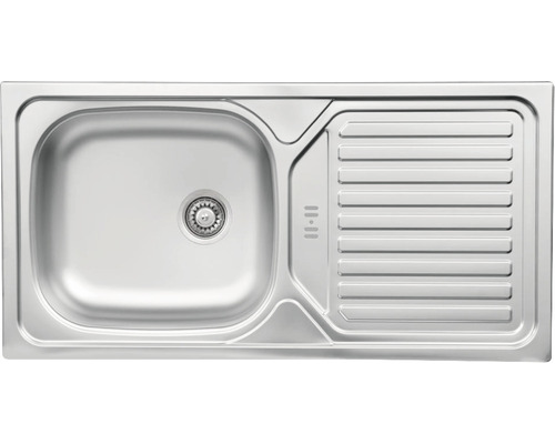 Spoelbak van roestvrij staal met afdruiprek