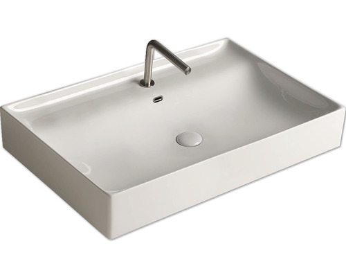 Rechthoekige waskom met kraan