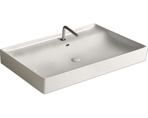 Rechthoekige waskom met kraan