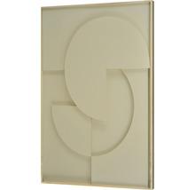 Decoratieve wandafbeelding met abstract cirkeldesign in een lijst