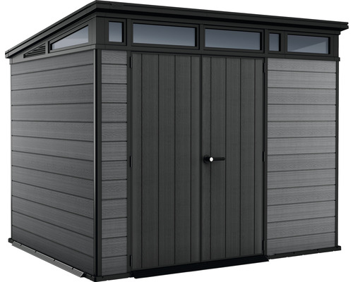 Tuinhuis met dubbele deur en bovenlicht