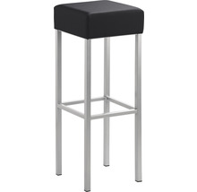 Vierkante barkruk met metalen frame en zitting
