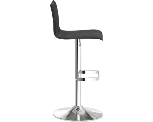 Barkruk met voetsteun en metalen voet