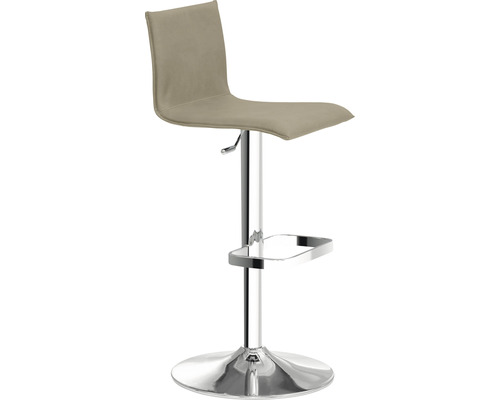 Barstoel met metalen voet en kunstlederen zitting