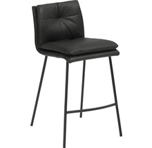 Barstoel met lederen bekleding en metalen frame
