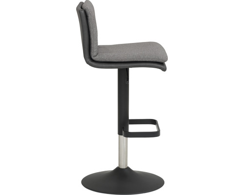 Barstoel met stoffen bekleding en voetensteun