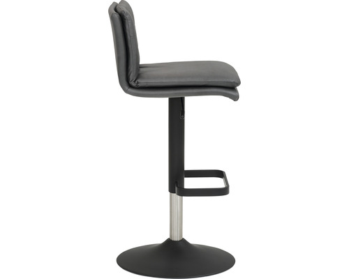 Barstoel met voetsteun en gestoffeerde zitting