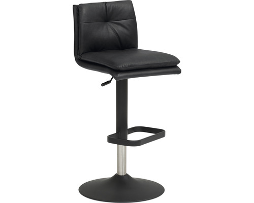 In hoogte verstelbare barkruk met voetensteun en kunstleren bekleding