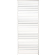 Witte radiatorbekleding met horizontale lamellen