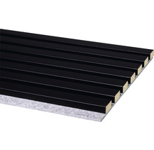 Wandpaneel met zwarte latten