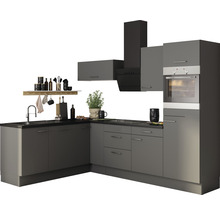 OPTIFIT Hoekkeuken zonder apparatuur Mats825 basaltgrijs mat 270x60 cm