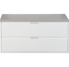 SANOX Badkamermeubelset Porto met wastafelblad 55x120x50 cm wit hoogglans