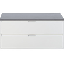 SANOX Badkamermeubelset Porto met wastafelblad 55x120x50 cm wit hoogglans