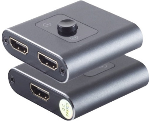 Twee HDMI-switches voor het aansluiten van apparaten met een HDMI-aansluiting.