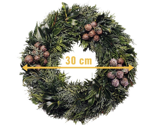 Decoratieve deurkrans met een diameter van 30 cm