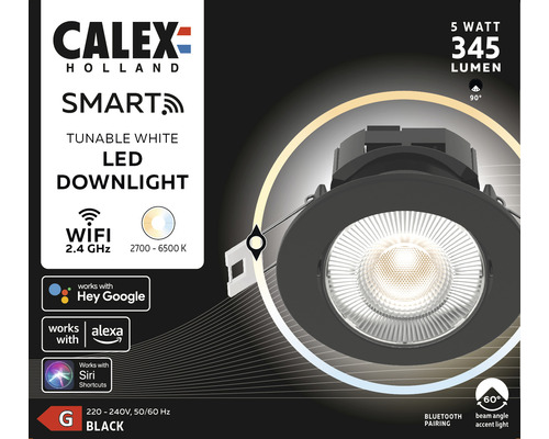 Calex Holland LED-downlight, slimme tunable white lamp, 5 watt, 345 lumen