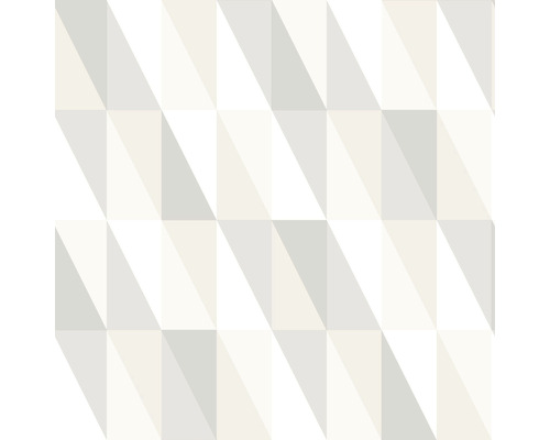 ESTAHOME Vliesbehang 138922 Little Bandits grafische driehoeken beige/crème/grijs/zilver/wit