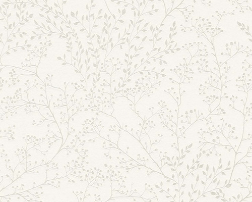 A.S. CRÉATION Vliesbehang 38100-1 Casual Living bladeren crème Behang met bladeren en takken motief
