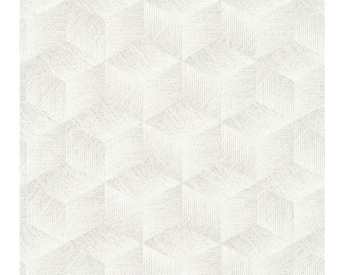 A.S. CRÉATION Vliesbehang 38506-2 Natural Living geometrisch grijs Behang met geometrisch kubuspatroon