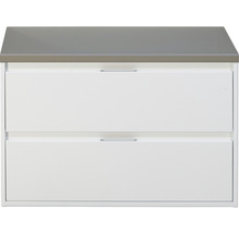 SANOX Badkamermeubelset Porto met wastafelblad 55x90x50 cm wit hoogglans