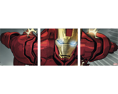 MARVEL Schilderij canvas Iron Man Classic 30x30 cm set van 3