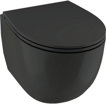 JUNGBORN Spoelrandloos toilet Two met soft close en quick-release zwart-thumb-0