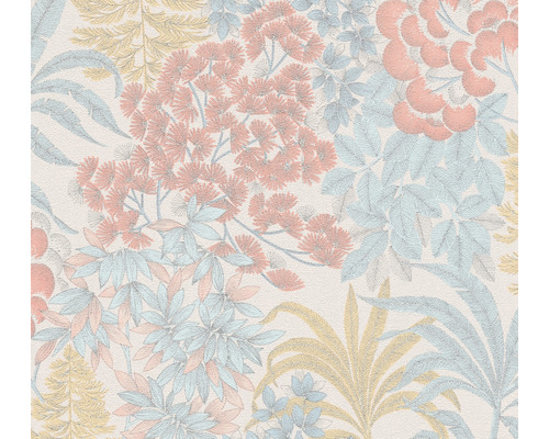 A.S. CRÉATION Vliesbehang 39128-1 Metropolitan Stories 3 bloemen blauw/roze